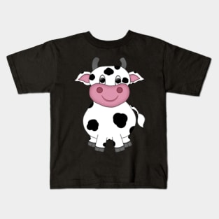 Cute Tiny Cartoon Cow Kids T-Shirt